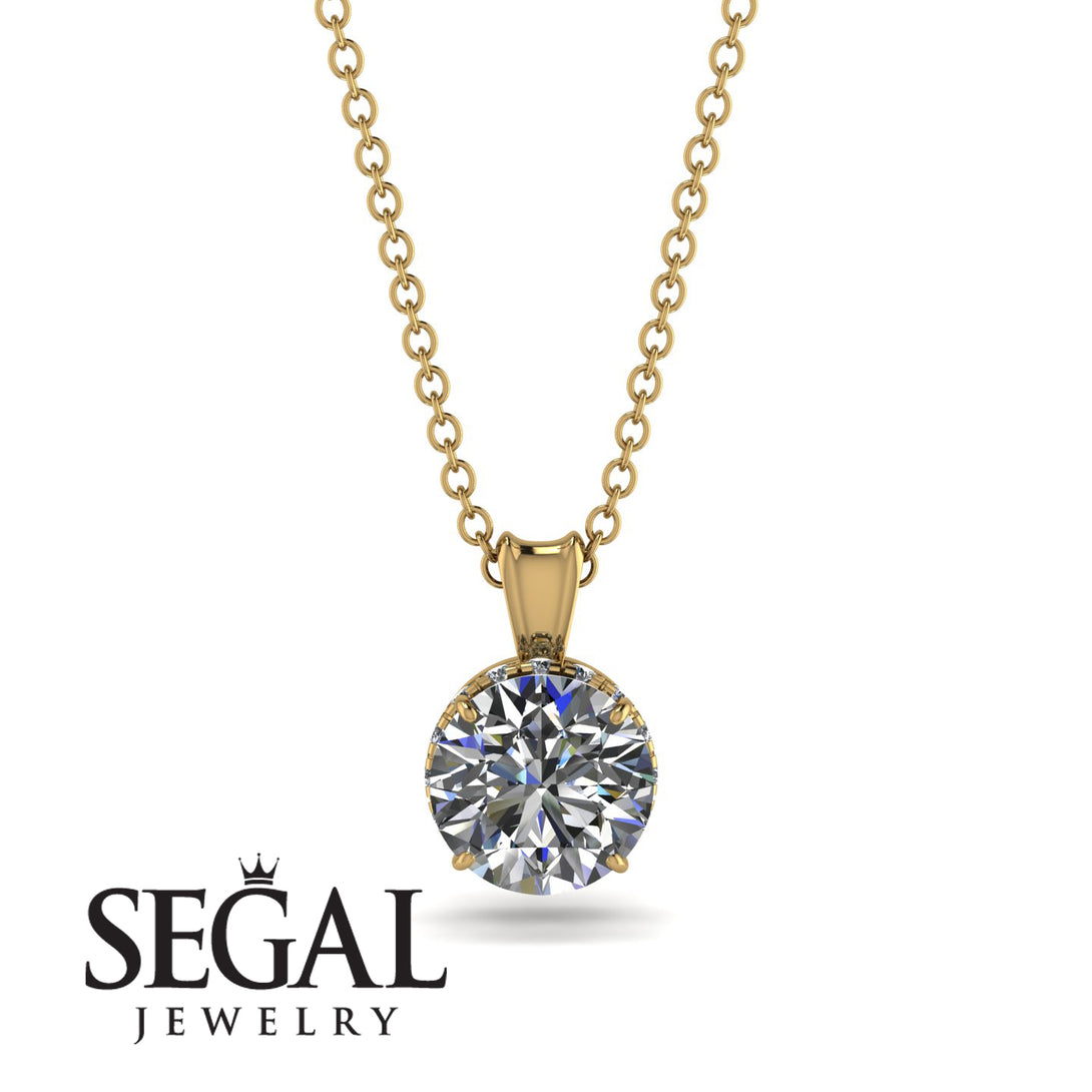 Diamond Necklace With Hidden Halo - Adaline No. 1