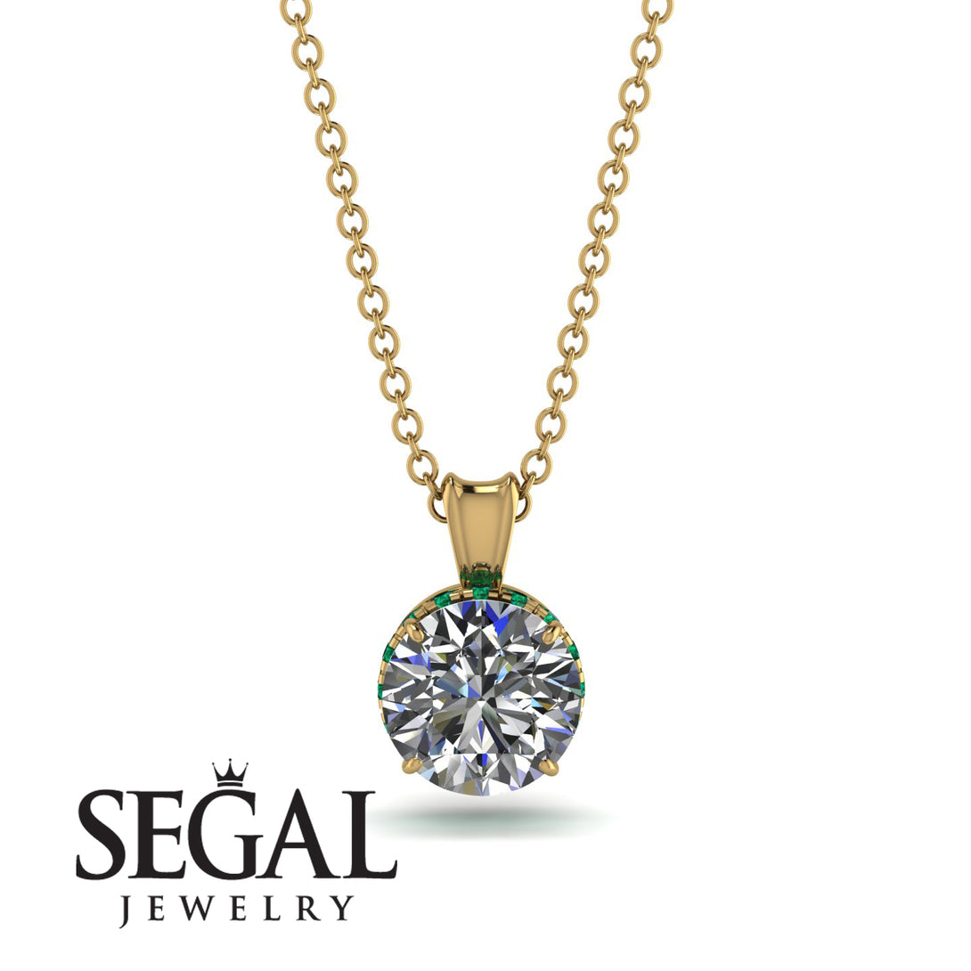 Diamond Necklace With Hidden Halo - Adaline No. 16
