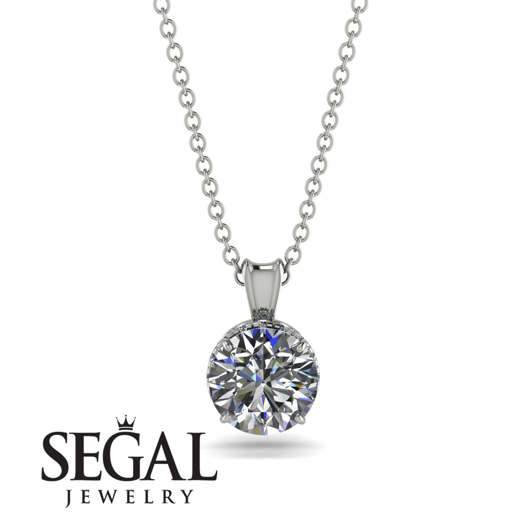 Diamond Necklace With Hidden Halo - Adaline No. 3