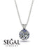 Diamond Necklace With Hidden Halo - Adaline No. 63
