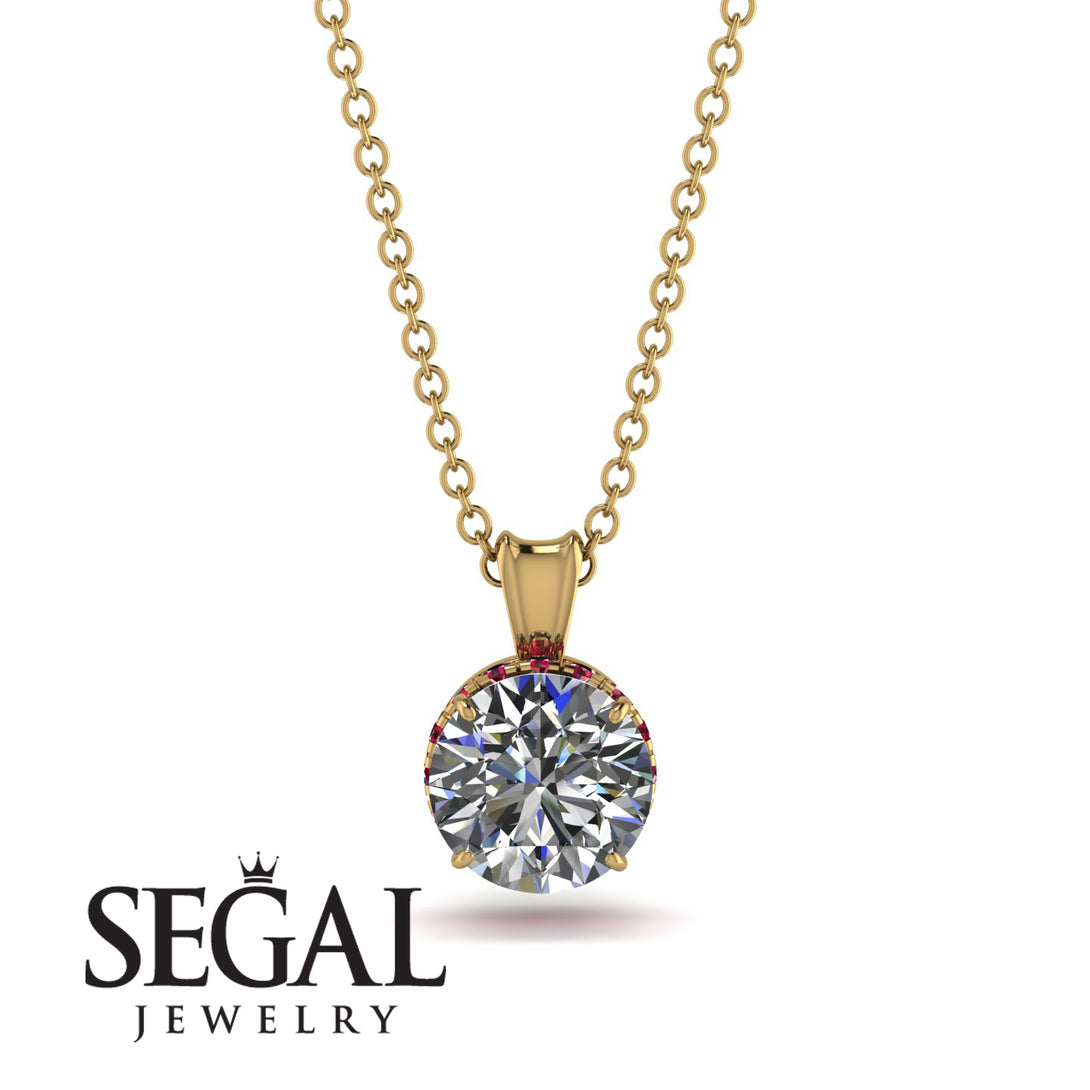 Diamond Necklace With Hidden Halo - Adaline No. 46