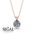 Diamond Necklace With Hidden Halo - Adaline No. 62