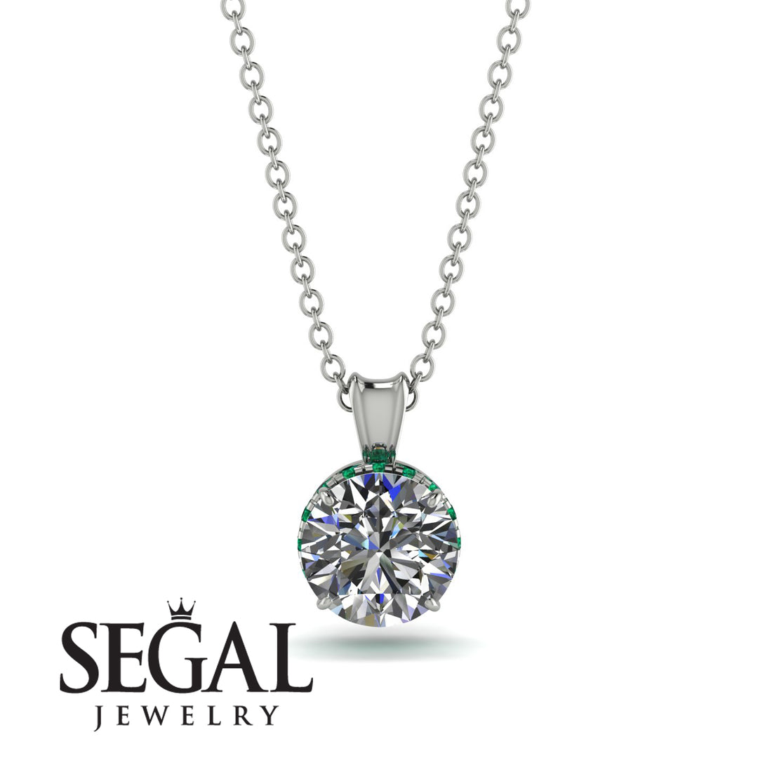 Diamond Necklace With Hidden Halo - Adaline No. 18