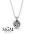Diamond Necklace With Hidden Halo - Adaline No. 18