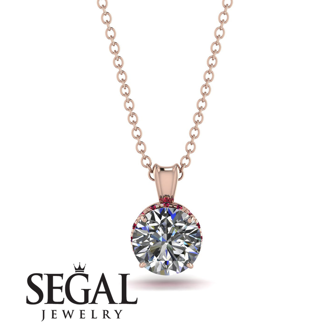 Diamond Necklace With Hidden Halo - Adaline No. 47