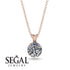 Diamond Necklace With Hidden Halo - Adaline No. 2