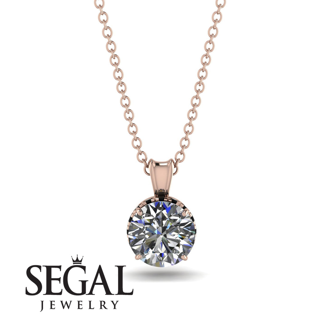 Diamond Necklace With Hidden Halo - Adaline No. 32