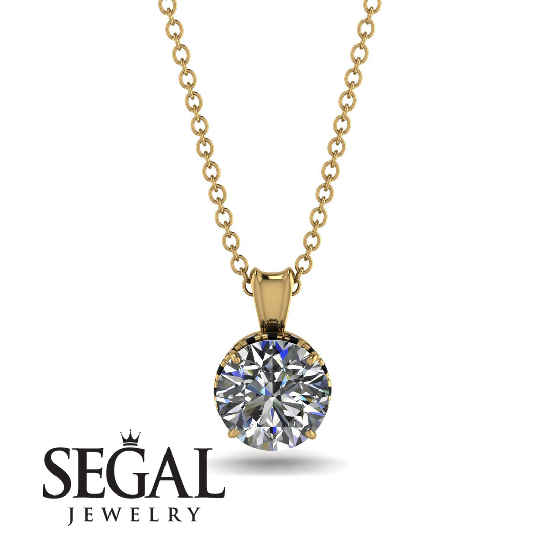 Diamond Necklace With Hidden Halo - Adaline No. 31