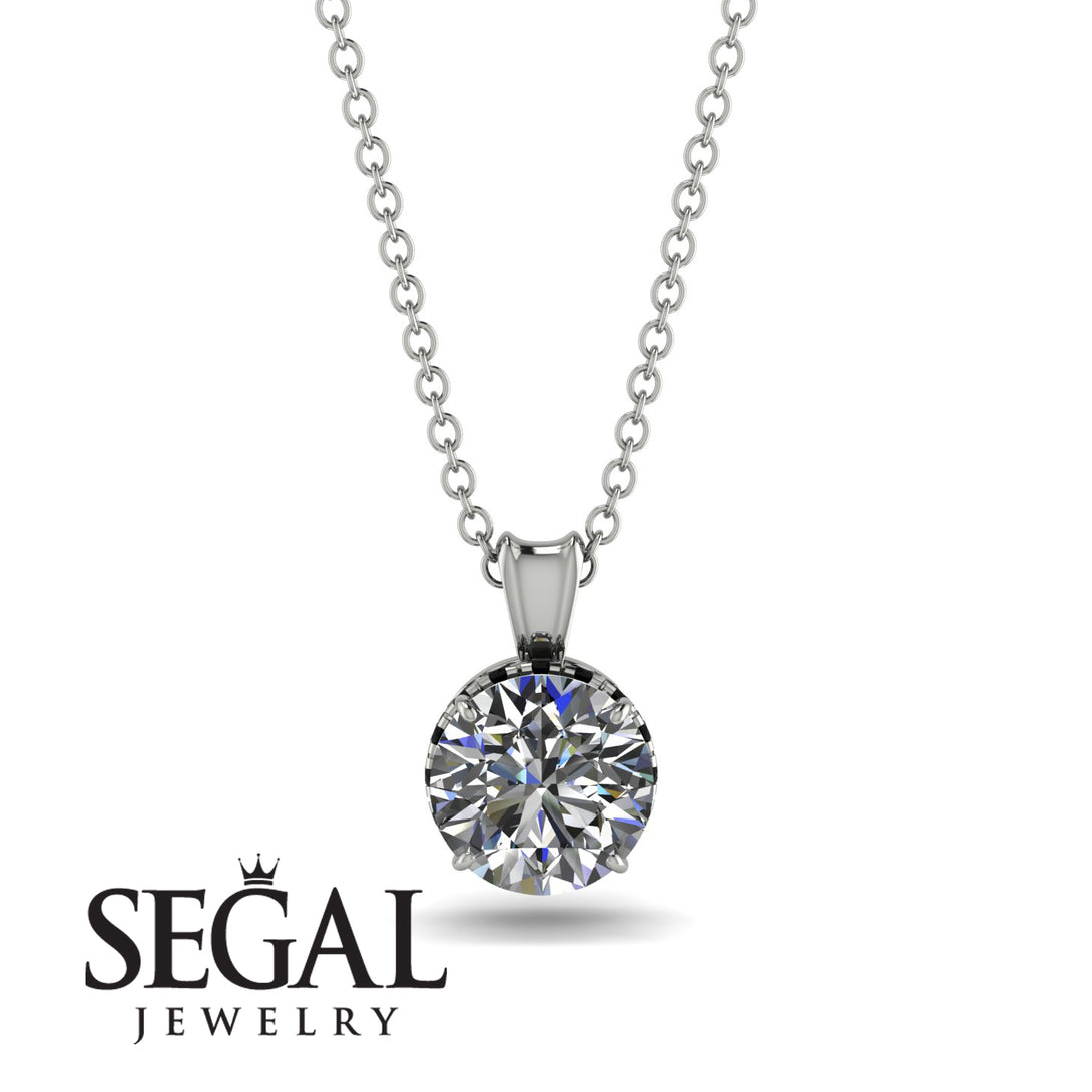 Diamond Necklace With Hidden Halo - Adaline No. 33