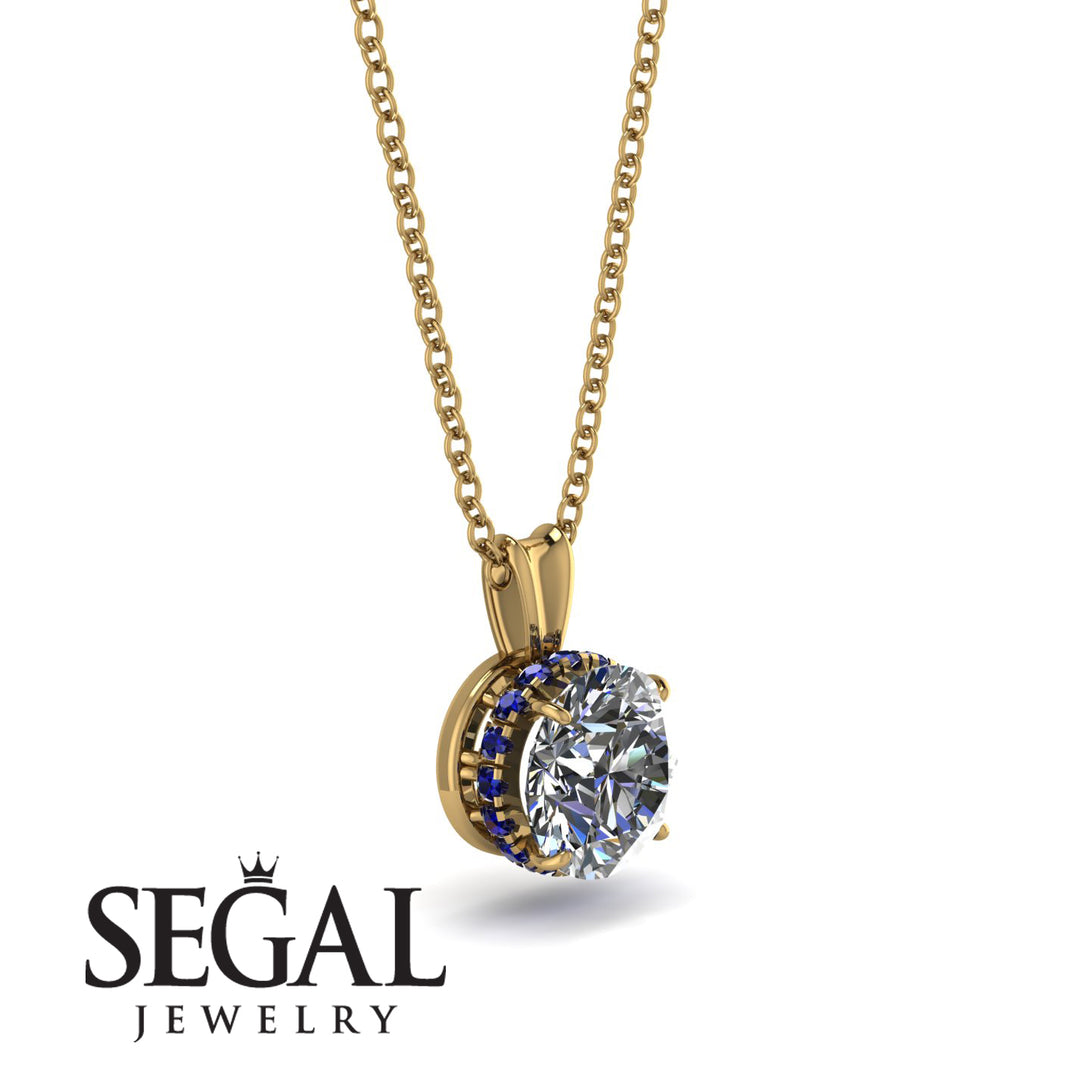 Diamond Necklace With Hidden Halo - Adaline No. 61