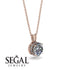 Diamond Necklace With Hidden Halo - Adaline No. 2