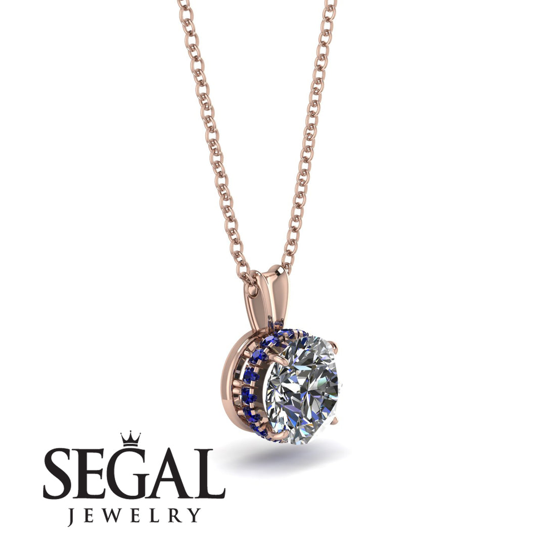 Diamond Necklace With Hidden Halo - Adaline No. 62