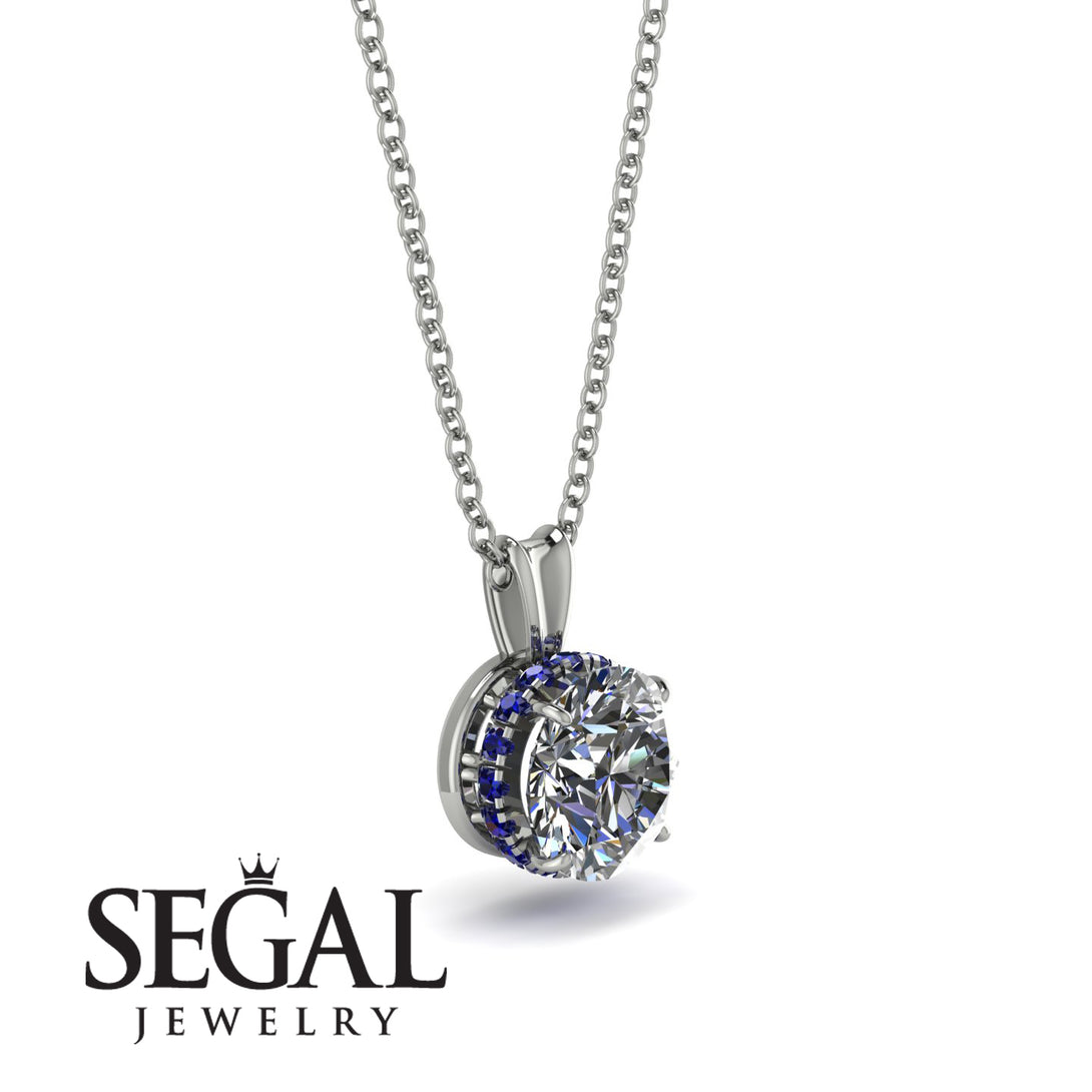 Diamond Necklace With Hidden Halo - Adaline No. 63