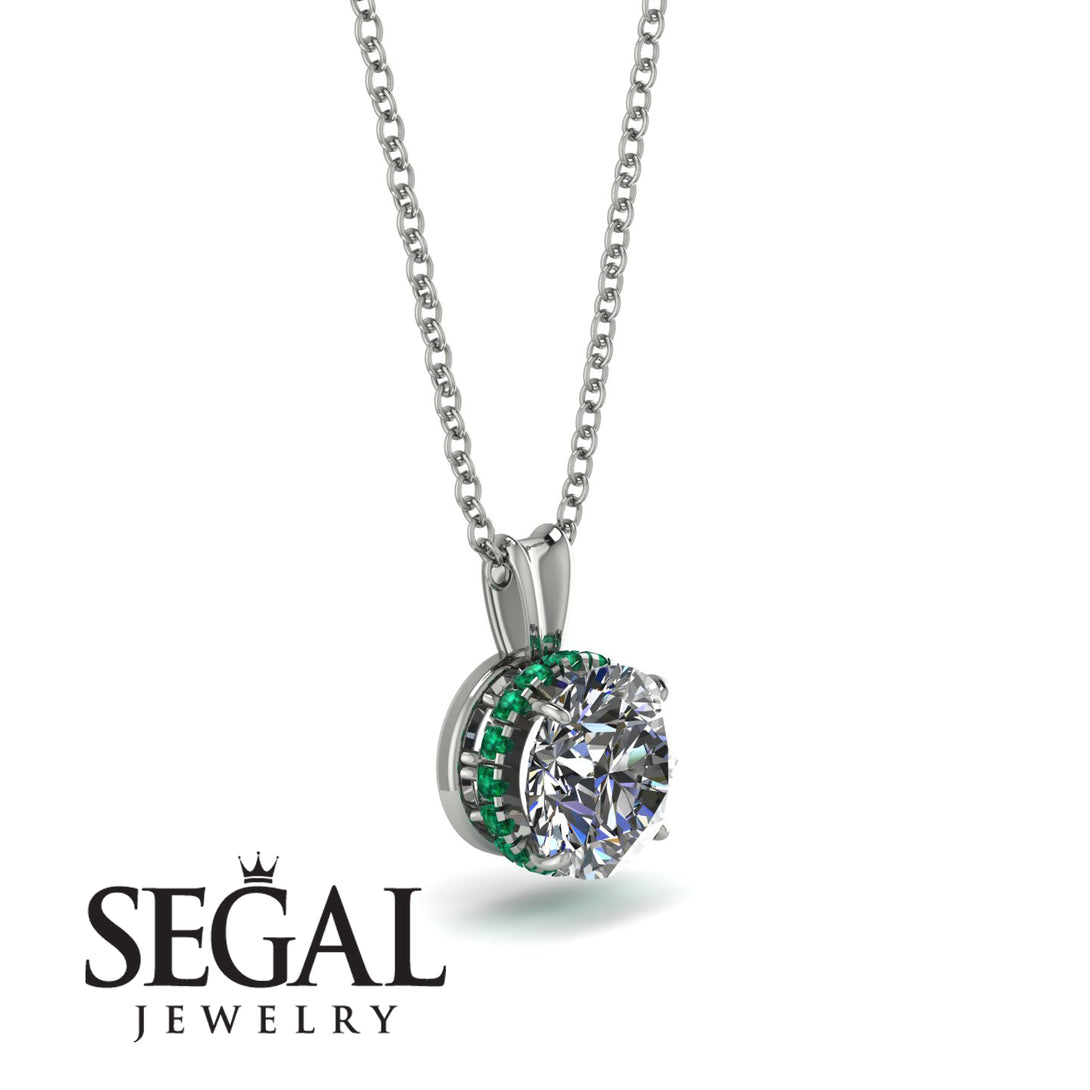 Diamond Necklace With Hidden Halo - Adaline No. 18