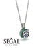 Diamond Necklace With Hidden Halo - Adaline No. 18 image 2