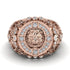 Diamond Royal Lion Men Signet Ring - Terry No. 2