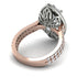 Two Tones Gorgeous Marquise Cut Diamond Pave Double Shank Engagement Ring With Hidden Stone - Miriam No. 78