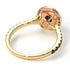 Two Tones Double Halo Black Diamond Ring - Zoey No. 79