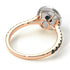 Two Tones Double Halo Black Diamond Ring - Zoey No. 81