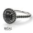 Double Halo Black Diamond Ring - Zoey No. 33 image 15