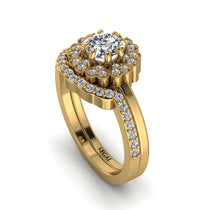 Double Halo Diamond Cushion Bridal Set - Sharon No. 1 image 1