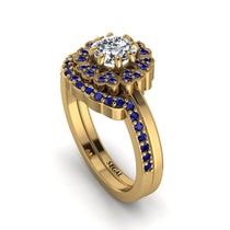 Double Halo Diamond Cushion Bridal Set - Sharon No. 61 image 1