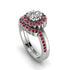 Double Halo Diamond Cushion Bridal Set - Sharon No. 48 image 1