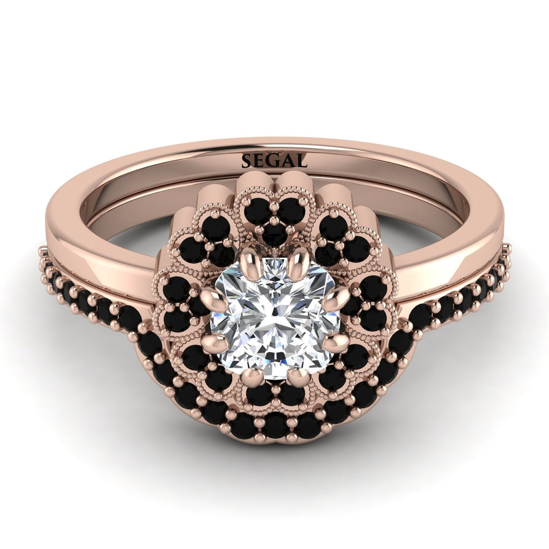 Double Halo Diamond Cushion Bridal Set - Sharon No. 32
