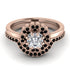 Double Halo Diamond Cushion Bridal Set - Sharon No. 32