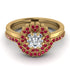 Double Halo Diamond Cushion Bridal Set - Sharon No. 46