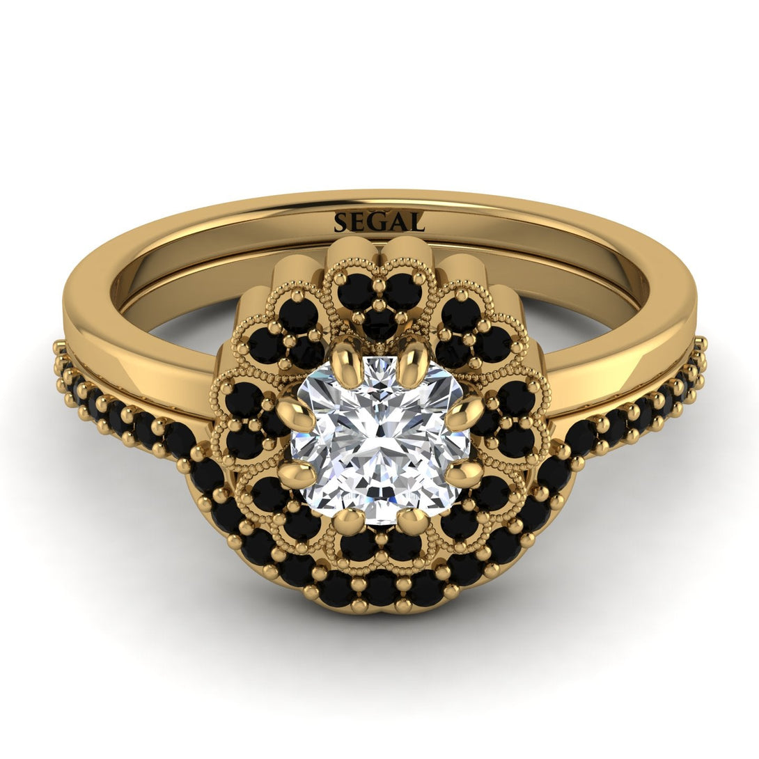 Double Halo Diamond Cushion Bridal Set - Sharon No. 31
