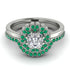 Double Halo Diamond Cushion Bridal Set - Sharon No. 18