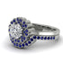 Double Halo Diamond Cushion Bridal Set - Sharon No. 63