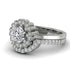 Double Halo Diamond Cushion Bridal Set - Sharon No. 3 image 3