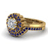 Double Halo Diamond Cushion Bridal Set - Sharon No. 61 image 3