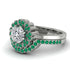 Double Halo Diamond Cushion Bridal Set - Sharon No. 18 image 3