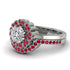 Double Halo Diamond Cushion Bridal Set - Sharon No. 48 image 3