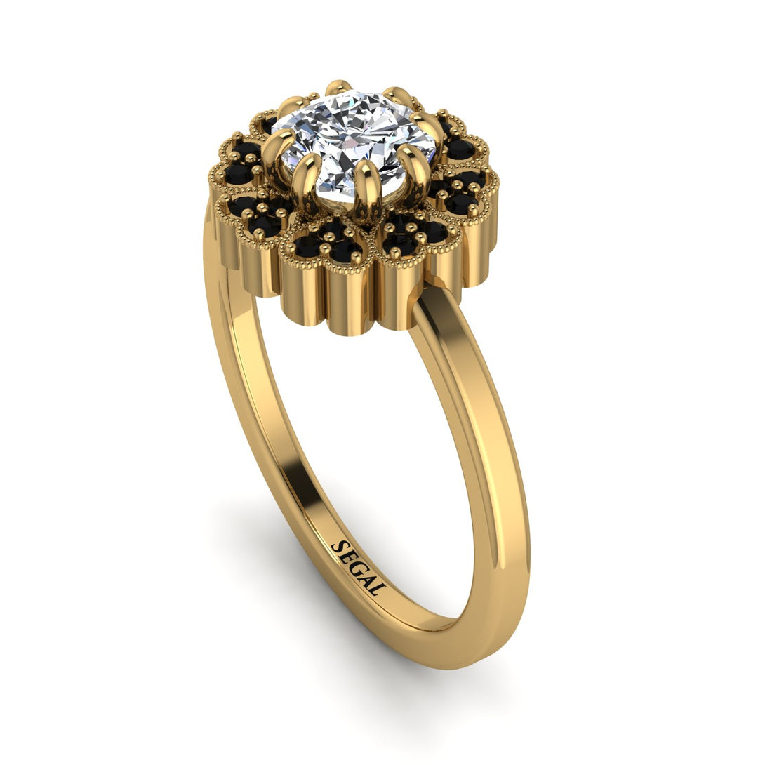 Double Halo Diamond Cushion Engagement Ring - Sharon No. 31