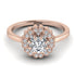 Double Halo Diamond Cushion Engagement Ring - Sharon No. 2