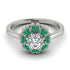 Double Halo Diamond Cushion Engagement Ring - Sharon No. 18