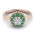 Double Halo Diamond Cushion Engagement Ring - Sharon No. 17