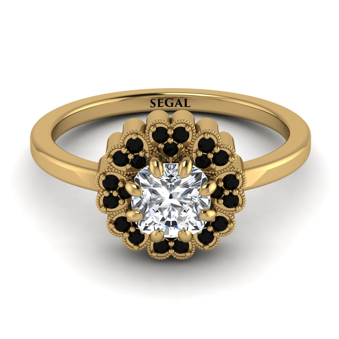 Double Halo Diamond Cushion Engagement Ring - Sharon No. 31