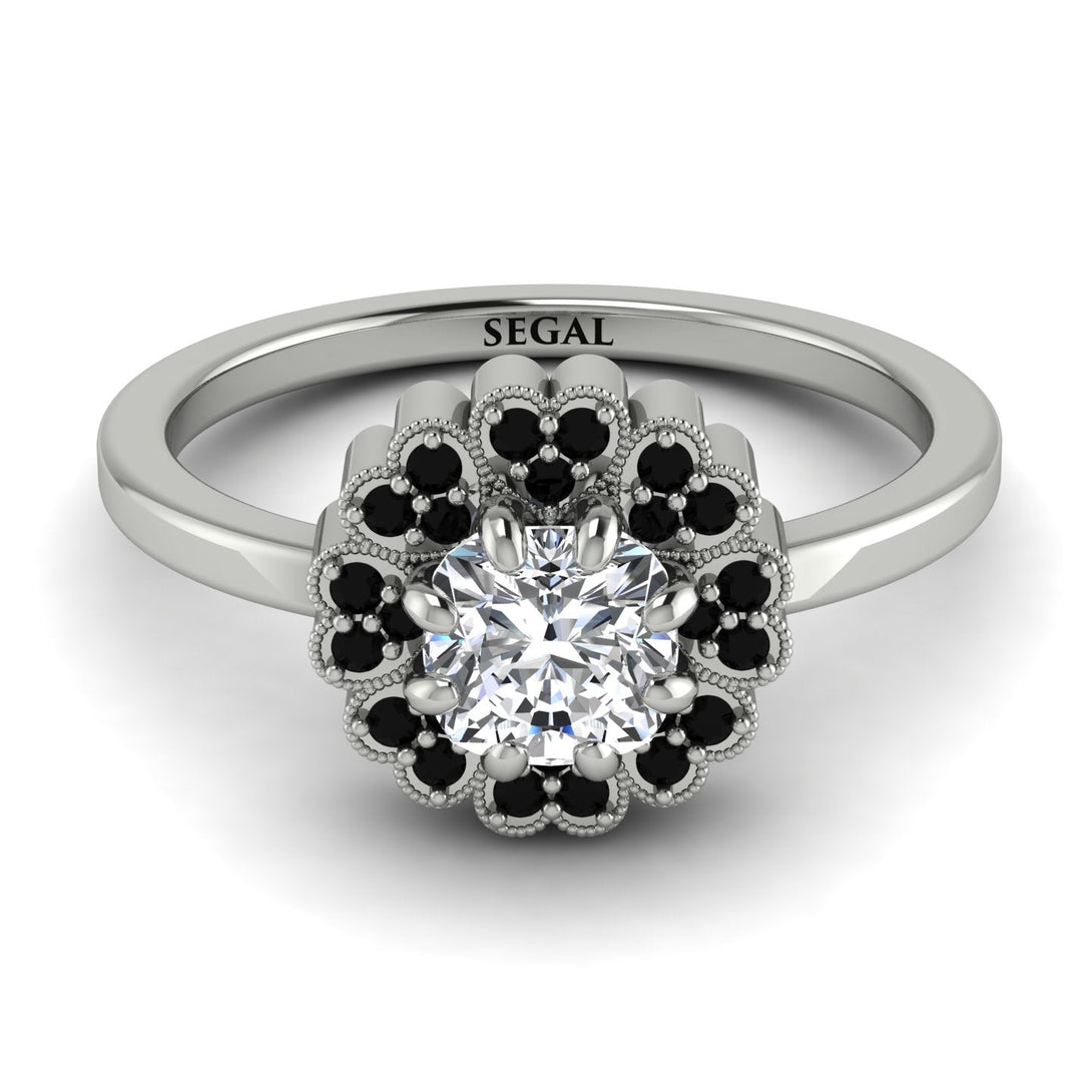 Double Halo Diamond Cushion Engagement Ring - Sharon No. 33