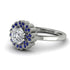 Double Halo Diamond Cushion Engagement Ring - Sharon No. 63