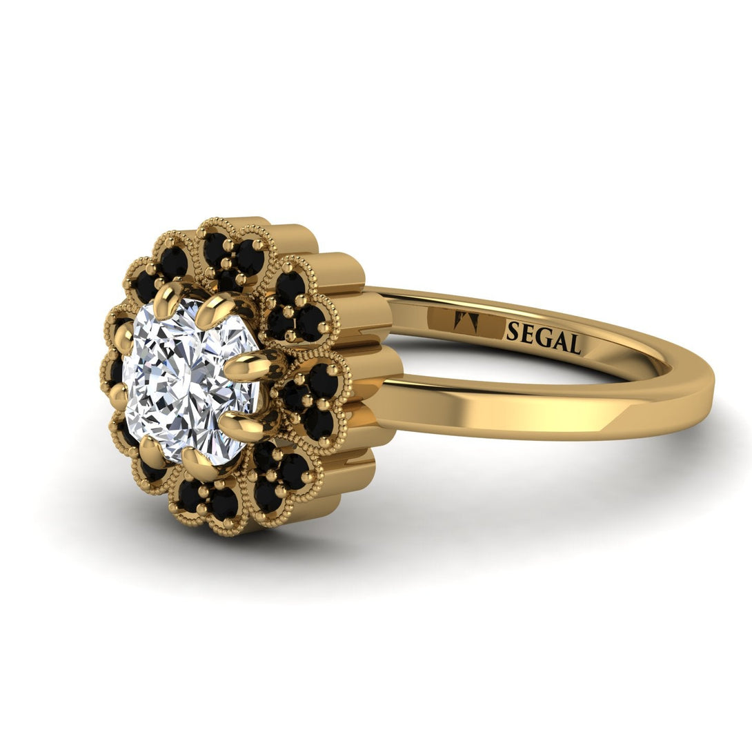 Double Halo Diamond Cushion Engagement Ring - Sharon No. 31
