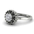 Double Halo Diamond Cushion Engagement Ring - Sharon No. 33