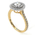 Two Tones Double Halo Diamond Ring - Zoey No. 77