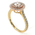 Two Tones Double Halo Diamond Ring - Zoey No. 76