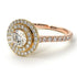 Two Tones Double Halo Diamond Ring - Zoey No. 76