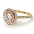 Two Tones Double Halo Diamond Ring - Zoey No. 76